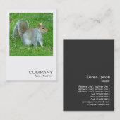 Square Foto 0325 - Eichhörnchen Visitenkarte (Vorne/Hinten)