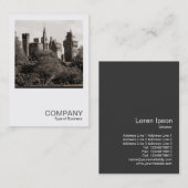 Square Foto 0347 - Cardiff Castle II - Sepia Visitenkarte (Vorne/Hinten)