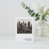 Square Foto 0347 - Cardiff Castle II - Sepia Visitenkarte (Stehend Vorderseite)