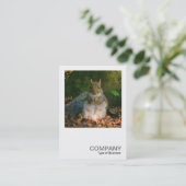 Square Foto 0355 - Gray Squirrel Visitenkarte (Stehend Vorderseite)