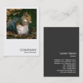 Square Foto 0356 - Gray Squirrel Visitenkarte (Vorne/Hinten)