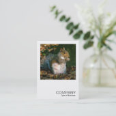 Square Foto 0356 - Gray Squirrel Visitenkarte (Stehend Vorderseite)