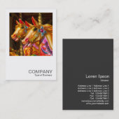 Square Foto 0357 - Rodelpferde Visitenkarte (Vorne/Hinten)