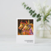 Square Foto 0357 - Rodelpferde Visitenkarte (Stehend Vorderseite)