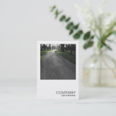 Square Foto 0383 - Sunlit Path Visitenkarte (Stehend Vorderseite)