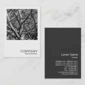 Square Foto 0387 - Zweigstellen (B&W) Visitenkarte (Vorne/Hinten)