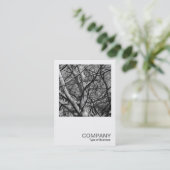 Square Foto 0387 - Zweigstellen (B&W) Visitenkarte (Stehend Vorderseite)