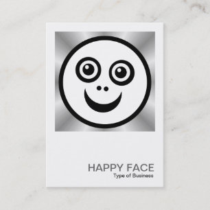Square Foto 039 - Happy Face - B&W Visitenkarte