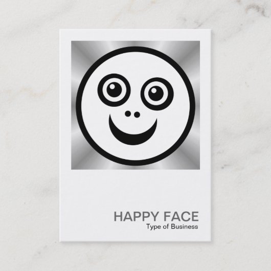 Square Foto 039 - Happy Face - B&W Visitenkarte (Vorderseite)