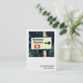 Square Foto 0403 - Station-Zeichen Visitenkarte (Stehend Vorderseite)