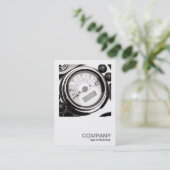 Square Foto 0416 - Motorrad-Speedometer Visitenkarte (Stehend Vorderseite)