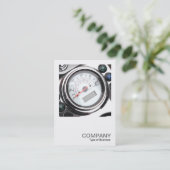 Square Foto 0417 - Motorrad-Speedometer Visitenkarte (Stehend Vorderseite)