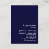 Square Foto 0425 - Blauer Herbst Visitenkarte (Rückseite)