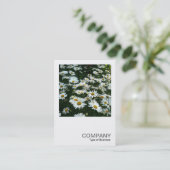 Square Foto 042 - Daisies Visitenkarte (Stehend Vorderseite)