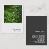 Square Foto 0468 - Blume aus Holz Visitenkarte (Vorne/Hinten)