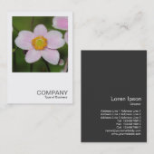 Square Foto 0489 - Pink Anemone Visitenkarte (Vorne/Hinten)