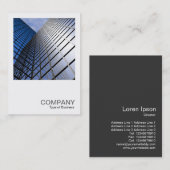 Square Foto 0495 - Reflektiver Büroblock Visitenkarte (Vorne/Hinten)