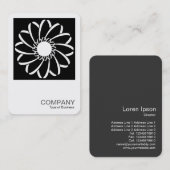 Square Foto 0497 - Geometrische Blume (gerundet) Visitenkarte (Vorne/Hinten)