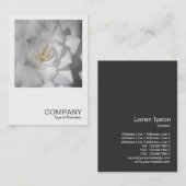 Square Foto 0512 - White Camellia Visitenkarte (Vorne/Hinten)