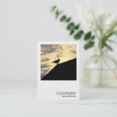 Square Foto 0514 - Hering Gull Sunset Visitenkarte (Stehend Vorderseite)