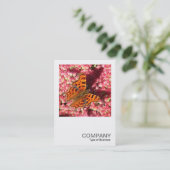 Square Foto 0553 - Comma Butterfly on Sedum Visitenkarte (Stehend Vorderseite)