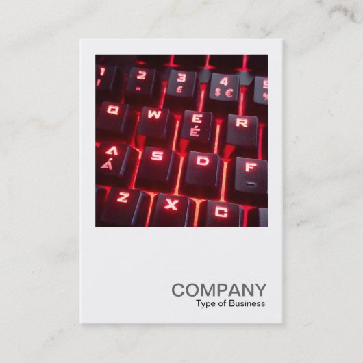 Square Foto 0555 - glühende Tastatur Visitenkarte (Vorderseite)