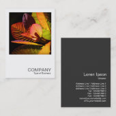 Square Foto 0560 - Farbenfrohe Blätter Visitenkarte (Vorne/Hinten)