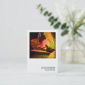 Square Foto 0560 - Farbenfrohe Blätter Visitenkarte (Stehend Vorderseite)