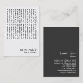 Square Foto 0580 - Zufallszahlen Visitenkarte (Vorne/Hinten)