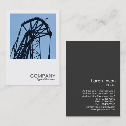 Square Foto 0582 - Tower Crane (Detail) Visitenkarte (Vorne/Hinten)