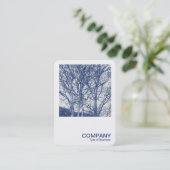 Square Foto 0591 - Bäume im Winter - Cyanotyp Visitenkarte (Stehend Vorderseite)