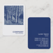 Square Foto 0592 - Bäume durch einen Fluss - Cyano Visitenkarte (Vorne/Hinten)