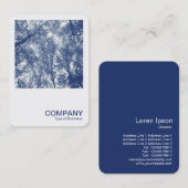 Square Foto 0594 - Blauer Herbst - Cyanotyp Visitenkarte (Vorne/Hinten)