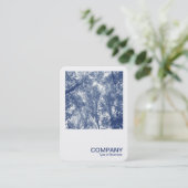 Square Foto 0594 - Blauer Herbst - Cyanotyp Visitenkarte (Stehend Vorderseite)