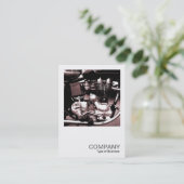 Square Foto 059 - Classic Motorrad Motor Visitenkarte (Stehend Vorderseite)