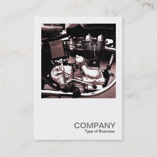 Square Foto 059 - Classic Motorrad Motor Visitenkarte (Vorderseite)
