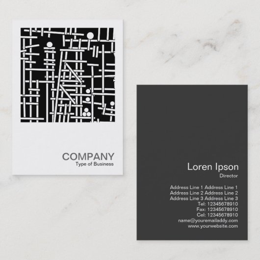 Square Foto 081 - Ungerade Kugelstruktur Visitenkarte (Vorne/Hinten)