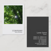 Square Foto 093 - Sonne in den Bäumen Visitenkarte (Vorne/Hinten)
