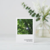 Square Foto 093 - Sonne in den Bäumen Visitenkarte (Stehend Vorderseite)