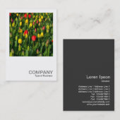 Square Foto 2002 - Farbenfrohe Tulips Visitenkarte (Vorne/Hinten)