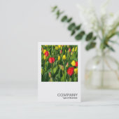 Square Foto 2003 - Farbenfrohe Tulips II Visitenkarte (Stehend Vorderseite)