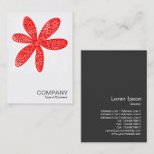 Square Foto 2007 - Hübsche Blume - Rot Visitenkarte (Vorne/Hinten)