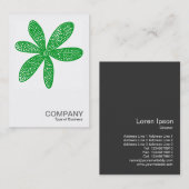 Square Foto 2014 - Hübsche Blume - Grasgrün Visitenkarte (Vorne/Hinten)