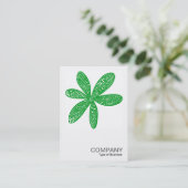 Square Foto 2014 - Hübsche Blume - Grasgrün Visitenkarte (Stehend Vorderseite)