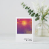 Square Foto 2092 - Sunrise Sunset Visitenkarte (Stehend Vorderseite)