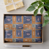 Square Foto Abschluss Class Jahr Burniere Orange Seidenpapier (Geschenk)