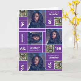 Square Foto Abschluss Class Jahr Lila Karte