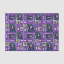 Square Foto Abschluss Class Jahr Lila Seidenpapier