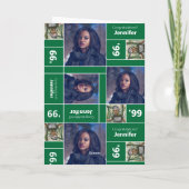 Square Foto Abschluss Class Year Green Karte (Rückseite)