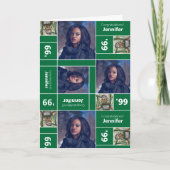 Square Foto Abschluss Class Year Green Karte (Vorderseite)